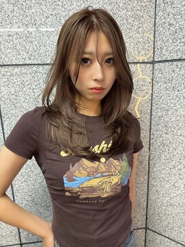 ラ キング(LA KING) クラゲヘアー/小顔に見せるヘア/ココアベージュ/栄