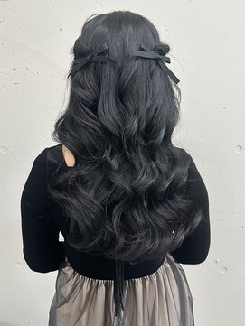 松尾菫菜/ハーフツイン/ヘアセット/ヘアアレンジ/韓国ヘア