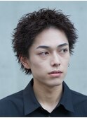 アクティブショートフェザーパーマルーズショートセンターパート