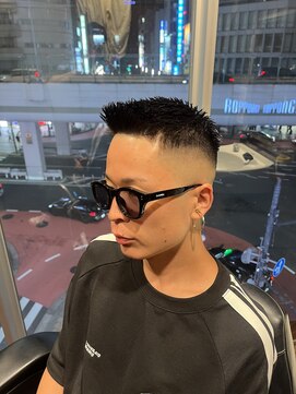 ヒロギンザ 上野店(HIRO GINZA) ハイフェード×フェザーアップショート