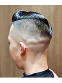 ＜理容室＞＜バーバー＞七三震災刈りスキンフェードオールバック