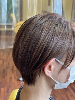 ラ ムール 春日店の写真/【女性stylistのみ☆】cut+color+Tr¥10450→¥6450♪髪に優しい薬剤で自然な発色と上品な美しさを...