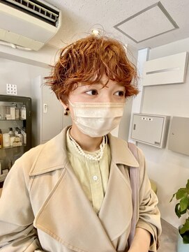 ベンジー 蔵前ii店(benji) 【benji 蔵前】春オレンジ×マッシュパーマ◎大人パーマ/蔵前