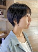 斜めショートバング  年齢問わず人気スタイル