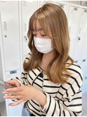 ミルクティーベージュダブルカラーインナーカラーケアブリーチ