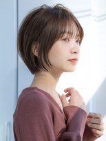 前髪あり大人小顔ショートボブ 30代40代50代【AIN.表参道】川原