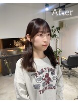 似合わせカット　おくれ毛カット　顔周りカット