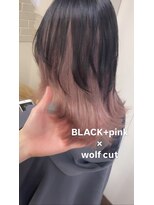 アーチフォーヘア 心斎橋店(a-rch for hair)&nbsp;ウルフカット×ピンクinner