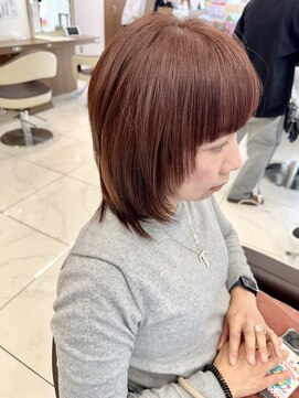 アッシュ 下北沢店(Ash) ピンクベージュのマッシュウルフ