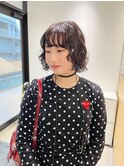 レイヤーカットウルフパーマウェーブくるくるパーマ