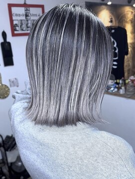 ブレイズヘアー(BLAZEhair) 【ハイトーン】コントラストバレイヤージュ×ブリーチ２回