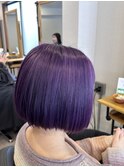 ブリーチカラー/ヴァイオレット/デザインカラー/ボブ/上大岡