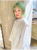 ミニボブ×ミントカラー