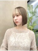 あご下1センチ切りっぱなしボブ