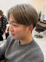 カール 鶴川店(K:R) メンズセンターパートマッシュダブルカラーブリーチ