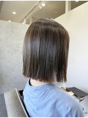 切りっぱなしボブ/外ハネ/大人可愛い/髪質改善/トリートメント