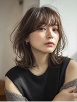 ハーツ(Heart's)&nbsp;ミディアムレイヤー×白髪ぼかしカラー30代40代50代60代