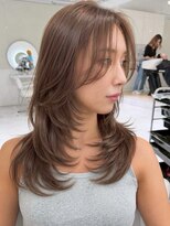 シー 萩原店(sea)&nbsp;ハイライトカラーミルクティーベージュレイヤーカット