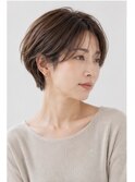 小顔見えひし形ショートボブ