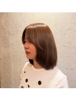 ポルム パプリカ(polum paprika)&nbsp;小顔カット暖色系カラー抜け感ナチュラルボブ切りっぱなし