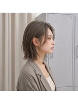 ハピネス 王寺店(Happiness)&nbsp;奈良 王寺/韓国ヘア/切りっぱなしボブ/ボブレイヤー/ベージュ