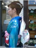 ボブで夜会巻き