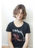 clan<小顔アッシュカラー斜めバング 重軽ウェーブ>