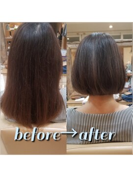 アナザースカイ (another sky) ロング→ボブ　ストレッチトリートメント