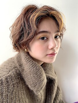 ガレージ バイ グリーン 原宿 表参道(Garage by green) 【loki】ショートボブ×ニュアンスパーマ