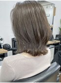 ソフトウルフ_オリーブカラー小顔セミウェットウェーブ