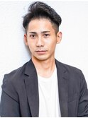 【西宮初かりあげ専門店☆】フェードバーバー七三分け短髪パーマ