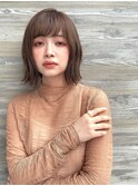 外ハネ　ボブ　ミニボブ　大人カジュアル
