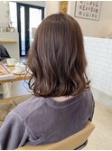 マロンベージュ/愛されミディアムカーリーヘア