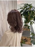 【湯田】秋のくすみピンクカラー