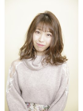 ルルディ バイ アフロディーテ銀座(luludi by APHRODITE) 黒髪/グレーベージュ/レイヤーロング/前髪パーマ/銀座