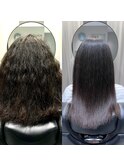 【縮毛矯正】髪質改善艶髪ストレートエステ　大人の艶髪