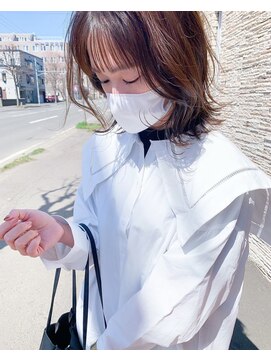 ドルセプラタ(Dulce plata) レイヤーボブ大人可愛い似合わせカット×チョコレートブラウン