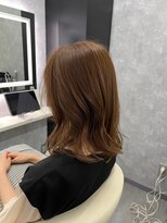 ロウ 町田(ROW)&nbsp;大人かわいいエギョモリ ミルクティーブラウン ひし形シルエット