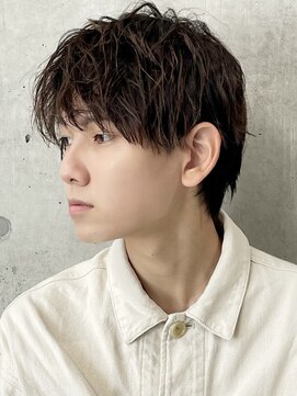 フイ 新宿3丁目(Hui) ハイトーンカラー/マッシュパーマ/アースカラー/men's/