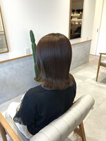 レンジヘアー(lange hair)&nbsp;外ハネボブ【鈴鹿/ブリーチなし/ブリーチなしダブルカラー】