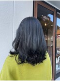 デジタルパーマ髪質改善カラーアッシュカラーベース逆三角形