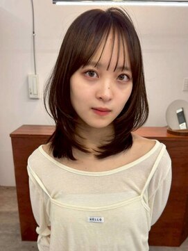 ポーチバイハニー オモテサンドウ(PORCH by HONEY omotesando) ラウンドバング/バタフライカットレイヤー/ナチュラルブラウン3