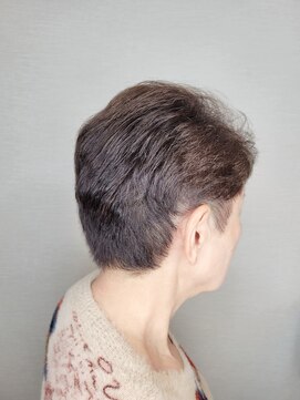 松本平太郎美容室 国立店 60代70代×ショートレイヤー×クリープパーマ×イノアカラー