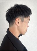 ビジネス　アップバング　30代　短髪　刈り上げ　ツーブロック