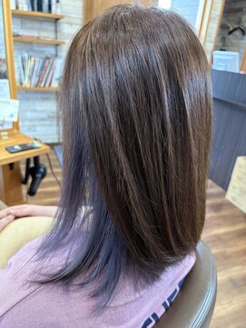 グロースの森(Growthの森) インナーカラー　藍色カラー、アッシュカラー