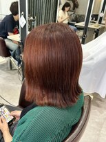 アヤラ オーガニックアンドスパ 東船橋店(AYALA) 【江添茉友】ミディアムボブ/レッド/ココアブラウン