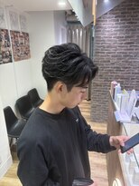 ルースト 京都四条大宮店(ROOST)&nbsp;フェザーパーマ/フェザーショート/センターパート/京都/四条大宮