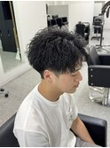 ツイストスパイラルパーマセンターパート