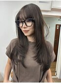 ロングレイヤーカット/ウルフ/グレージュカラー/渋谷/表参道