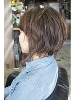 オーバーキャプテンネイキッド(OVER CAPTAIN NAKED) 骨格補正ボブ×立体モーヴカラー